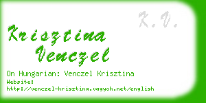krisztina venczel business card